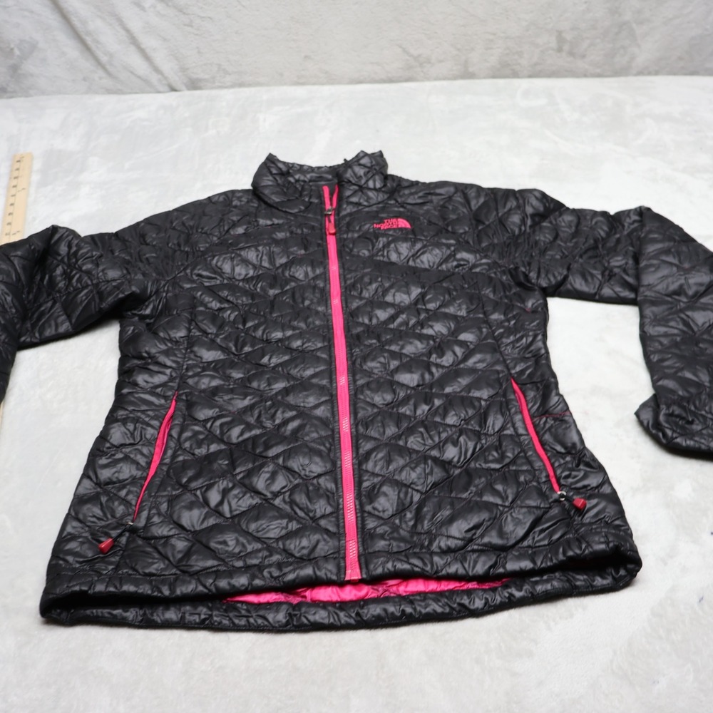 North Face Jacket Womens Medium Black Insulated Thermoball Winter Quilted Puffer